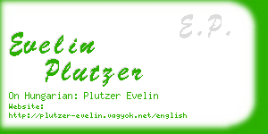 evelin plutzer business card